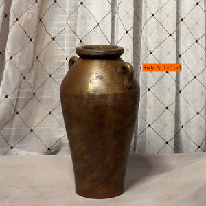 Unique concrete handmade vases beautiful finishing vintage rust gold