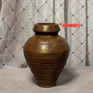 Unique concrete handmade vases beautiful finishing vintage rust gold