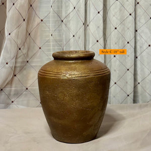 Unique concrete handmade vases beautiful finishing vintage rust gold