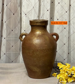 Unique concrete handmade vases beautiful finishing vintage rust gold