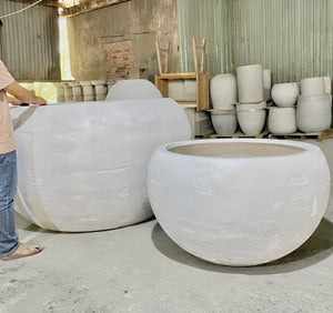 XXXL 43 - 68 Inches Super large, irregular textures unique handcrafted Fiberglass pot