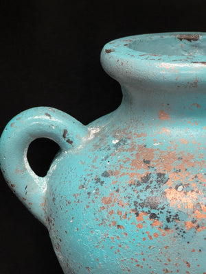 8x10 Inches - Concrete handmade vase, beautiful finishing in rusty teal