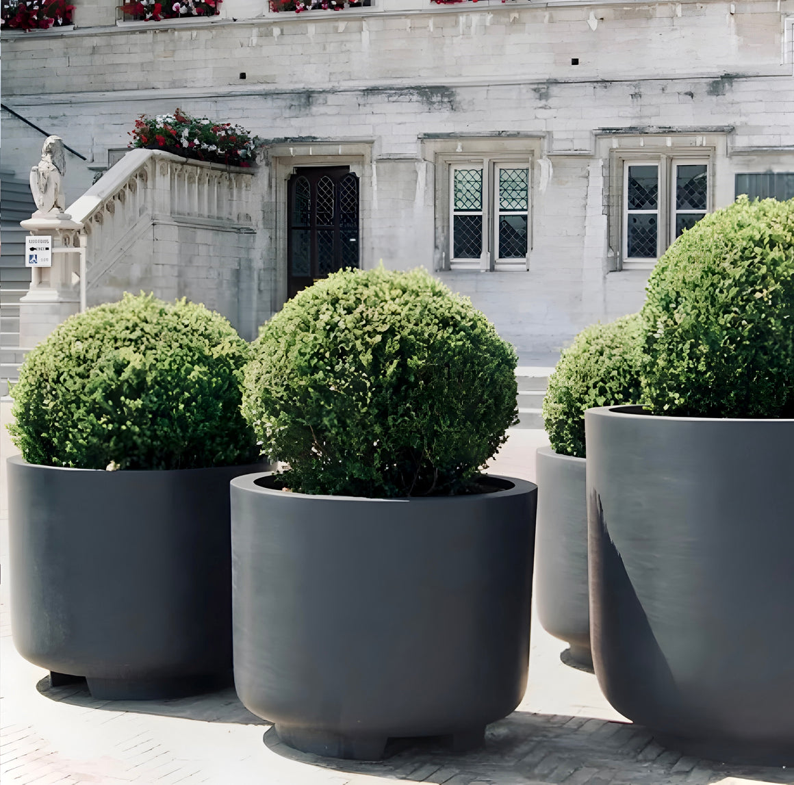 XXL 31 - 39 Inches Fiberglass commercial planter, Beautiful Plant Pots, Garden - Home - Public Decoration