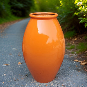 35-41 Inches fiberglass Jar planter - glossy yellow