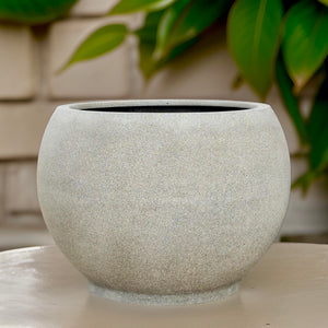 22-27 Inches fiberglass planter - Gray stone