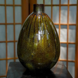 One of the kind! Very unique vase beautiful dripping glaze