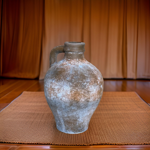 9 Inches - Concrete handmade vase, beautiful finishing in rusty clay