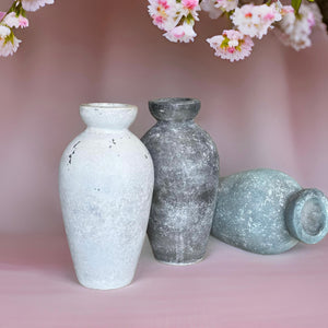 12 Inches tall - Concrete handmade vase beautiful finishing in multiple colors