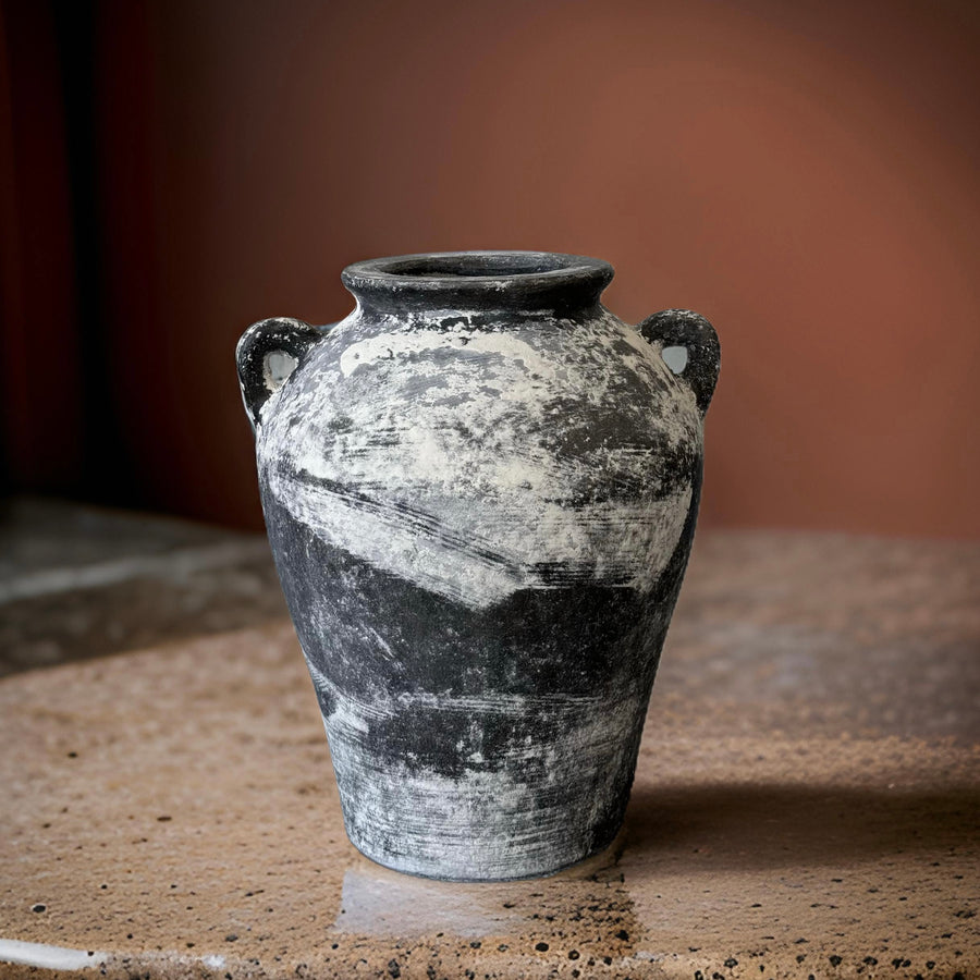 8x10 Inches - Concrete handmade vase, beautiful finishing in antique black