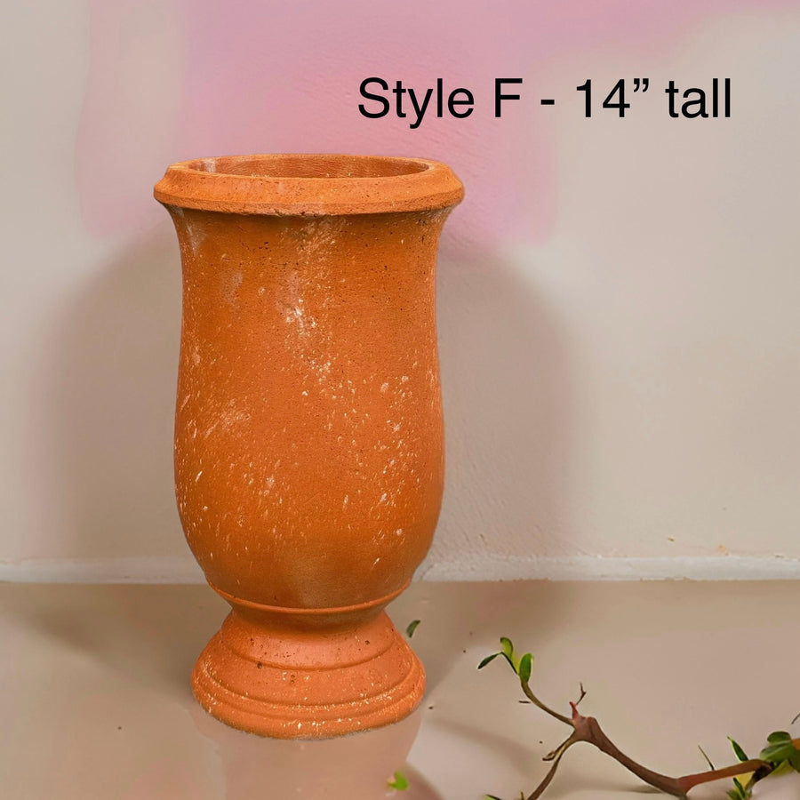 Concrete handmade vase beautiful finishing in terracotta - offer in multiple sizes