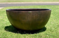 Rusty Fiberglass Garden Planter, Round Bowl, Home Decor (22-31 Inches)