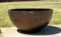 Rusty Fiberglass Garden Planter, Round Bowl, Home Decor (22-31 Inches)