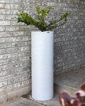 31-47 Inches Tall Cylinder Fiberglass Planter,Plant Pots, Garden Planter.