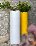 31-47 Inches Tall Cylinder Fiberglass Planter,Plant Pots, Garden Planter.
