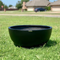 Matte Black Fiberglass Pond Planter, Contemporary Bowl (22-31 Inches)