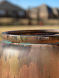 Antique Copper Fiberglass Garden Planter: Weather Resistant, UV Protected (20-27 Inches Tall)