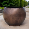 XL Vintage Copper Fiberglass Planter - Garden & Home Decor (25-31 Inches)