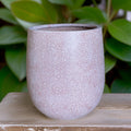 Fiberglass Planter: Round Stone Terrazzo Plant Pot (12-21 inches)