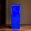 35-47 Inches Tall Fiberglass Planter, Plant Pots, Home Garden Pot In Solid Blue