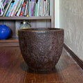 Handmade Fiberglass Planter: Moon Surface Design, Indoor Outdoor (10-18 Inches)