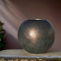 Rusty Copper Fiberglass Planter: Round Ball Shaped Garden Pot (20-25 Inches)