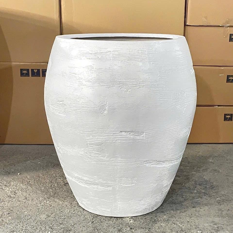 XXXL Fiberglass Planter: 53-Inch Handcrafted Commercial Pot