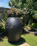XXXL Fiberglass Planter: 60-inch Handcrafted Textured Pot