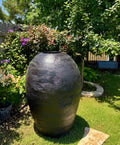 XXXL Fiberglass Planter: 60-inch Handcrafted Textured Pot