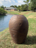 XXXL Fiberglass Planter: 60-inch Clay Color, Unique Texture