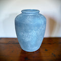 Handmade Concrete Vase: Rustic Antique Finish (9x11 Inches)