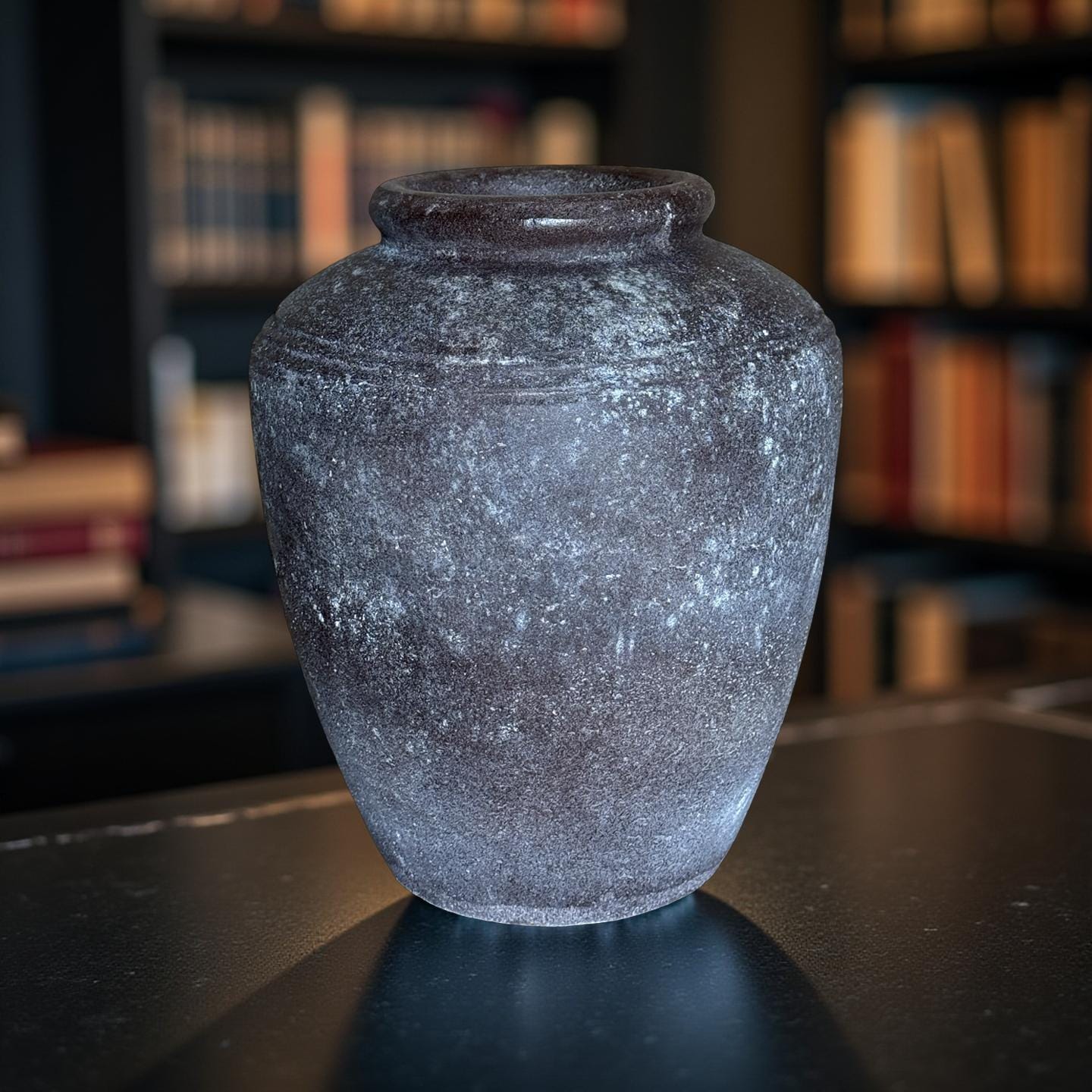 Handmade Concrete Vase: Rustic Antique Finish (9x11 Inches)
