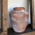 Handmade Concrete Vase: Rustic Antique Finish (9x11 Inches)