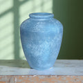 Handmade Concrete Vase: Rustic Antique Finish (9x11 Inches)