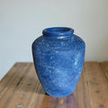 Handmade Concrete Vase: Rustic Antique Finish (9x11 Inches)
