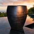 XXXL Fiberglass Planter: 53-Inch Handcrafted Textured Pot