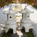 22.5 Inches Tall Hand-Carved Natural Granite Japanese Lantern, Outdoor Garden Decoration