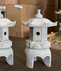 22.5 Inches Tall Hand-Carved Natural Granite Japanese Lantern, Outdoor Garden Decoration
