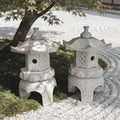 22.5 Inches Tall Hand-Carved Natural Granite Japanese Lantern, Outdoor Garden Decoration