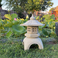 20 Inches Tall Hand-Carved Natural Granite Japanese Lantern, Outdoor Garden Decoration