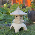20 Inches Tall Hand-Carved Natural Granite Japanese Lantern, Outdoor Garden Decoration