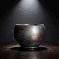 XL Vintage Copper Patina Fiberglass Planter - Garden & Home Decor (25-31 Inches)