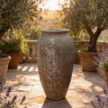 40 Inches Tall Ceramics Pot, Jar, texture on pot, home garden decoration, offer in gray and blue