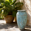 40 Inches Tall Ceramics Pot, Jar, texture on pot, home garden decoration, offer in gray and blue