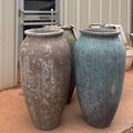 40 Inches Tall Ceramics Pot, Jar, texture on pot, home garden decoration, offer in gray and blue