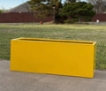 Glossy Yellow Fiberglass Planter, Modern Rectangular Garden Box (24-45 Inch)