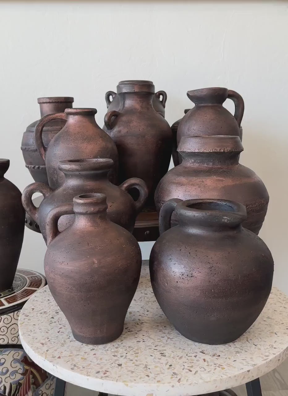 Handmade Concrete Vase: Vintage Dark Copper Home Decor, offer in multiple styles