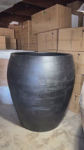 XXXL Fiberglass Planter: 53-Inch Handcrafted Textured Pot