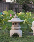 20 Inches Tall Hand-Carved Natural Granite Japanese Lantern, Outdoor Garden Decoration
