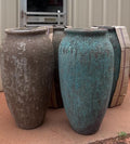 40 Inches Tall Ceramics Pot, Jar, texture on pot, home garden decoration, offer in gray and blue